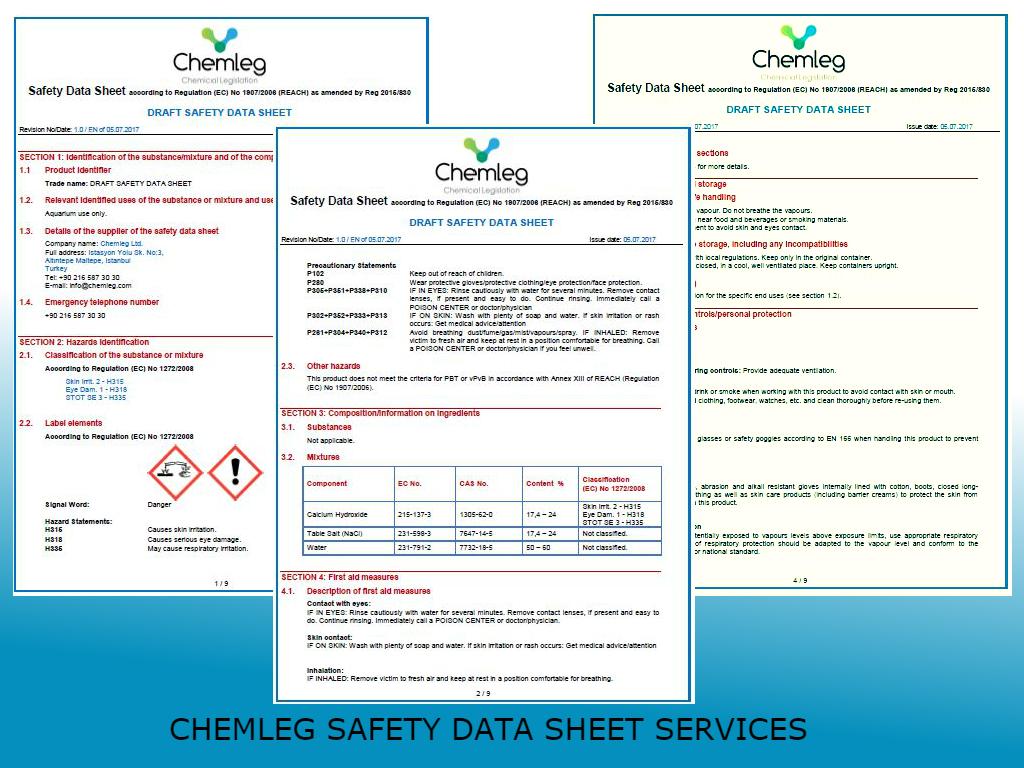 Brief Information on the Regulation on Safety Data Sheet in Turkey