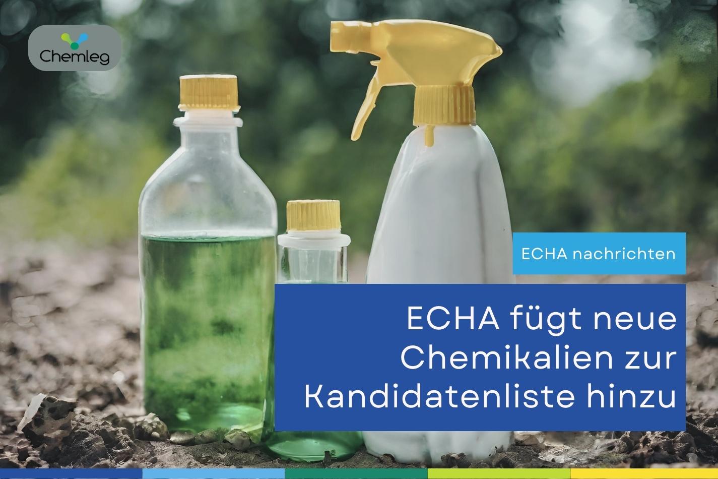 Fünf gefährliche Chemikalien zur ECHA-Kandidatenliste hinzugefügt