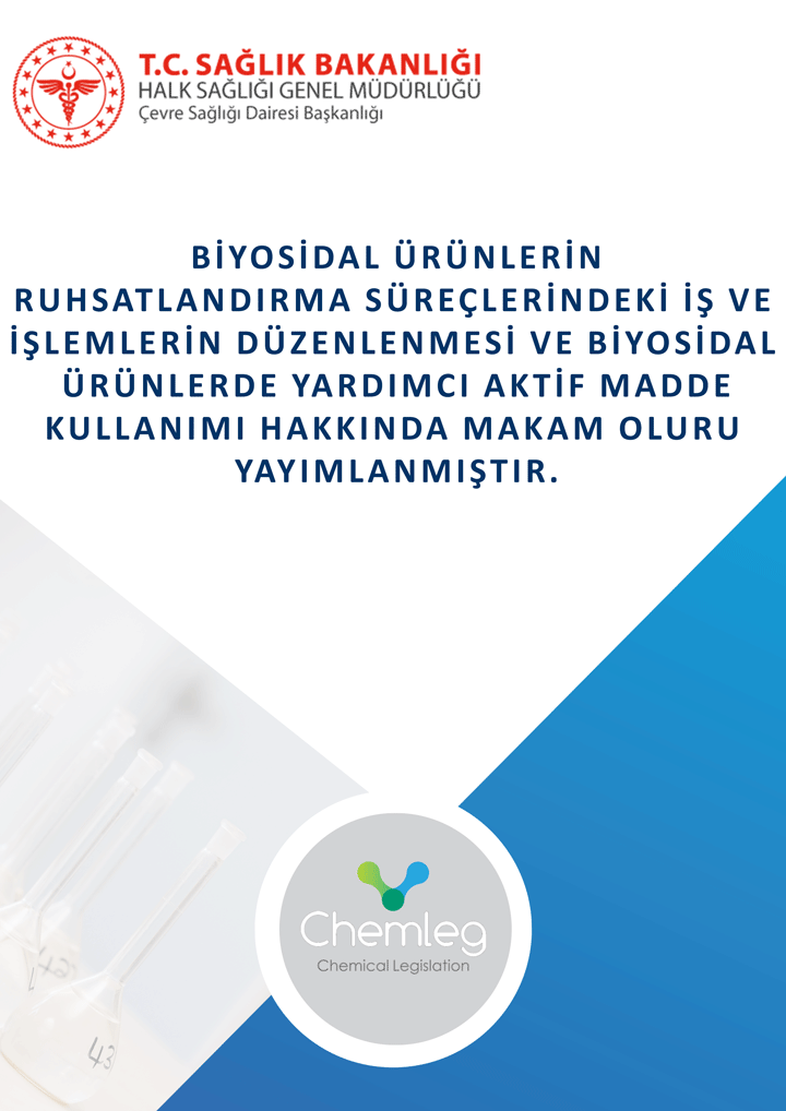 Regarding the regulation of tasks and procedures in the licensing processes of Biocidal Products and the use of auxiliary active substances in Biocidal products, an Official Approval has been published.