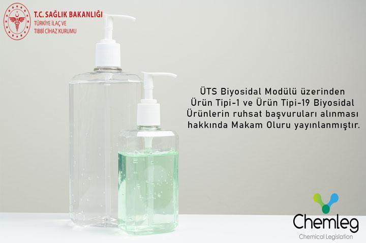 A Circular on the Acceptance of License Applications for Biocidal Products of Product Type-1 and Product Type-19 through the ÜTS Biocidal Module has been published