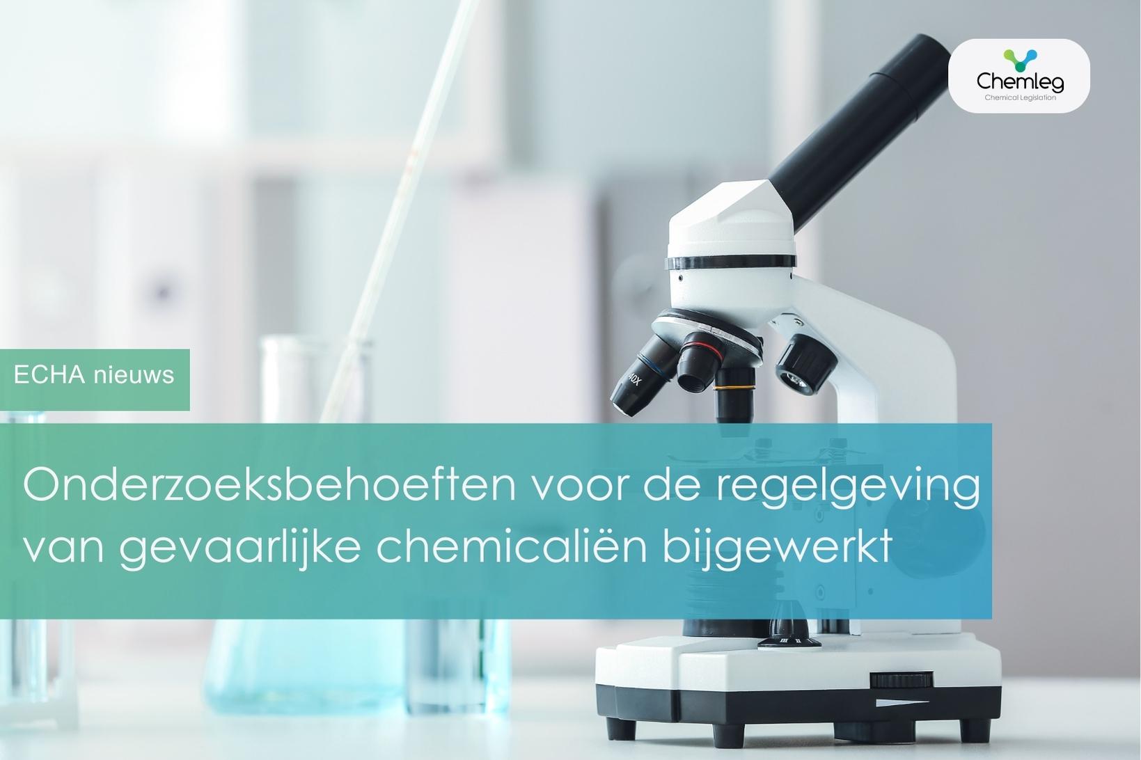 Onderzoeksbehoeften voor de regelgeving van gevaarlijke chemicaliën bijgewerkt