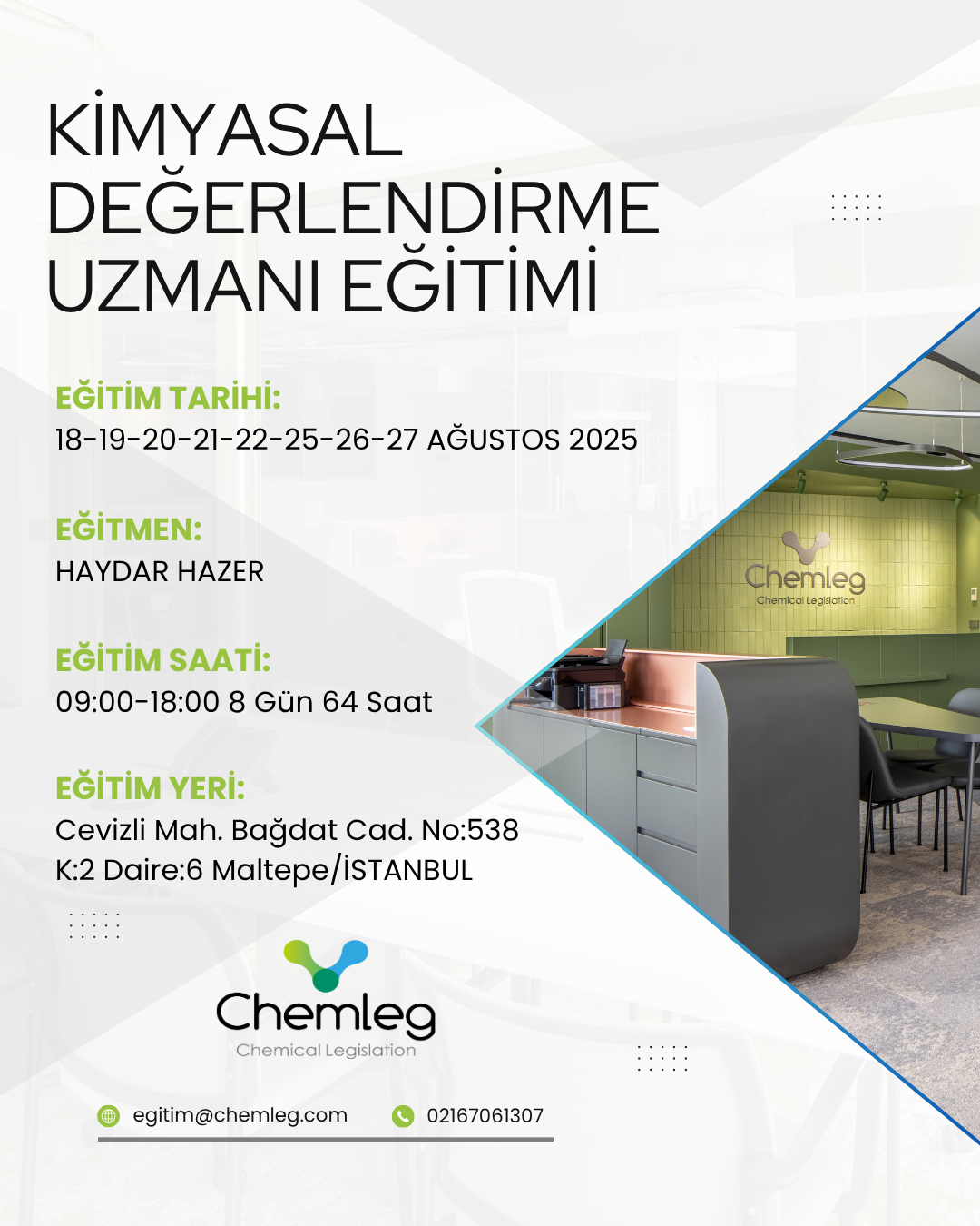 AĞUSTOS 2025 - KİMYASAL DEĞERLENDİRME UZMANI EĞİTİMİ (KDU EĞİTİMİ)