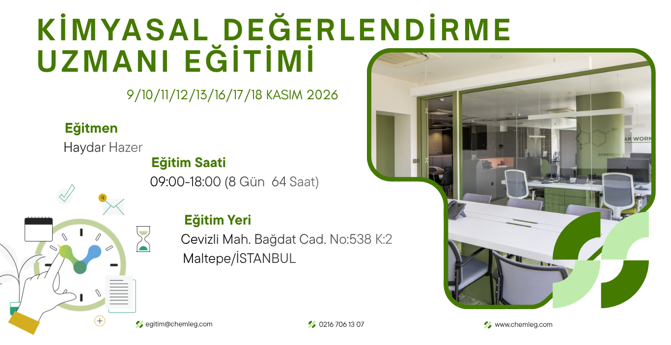 KASIM 2026 - KİMYASAL DEĞERLENDİRME UZMANI EĞİTİMİ